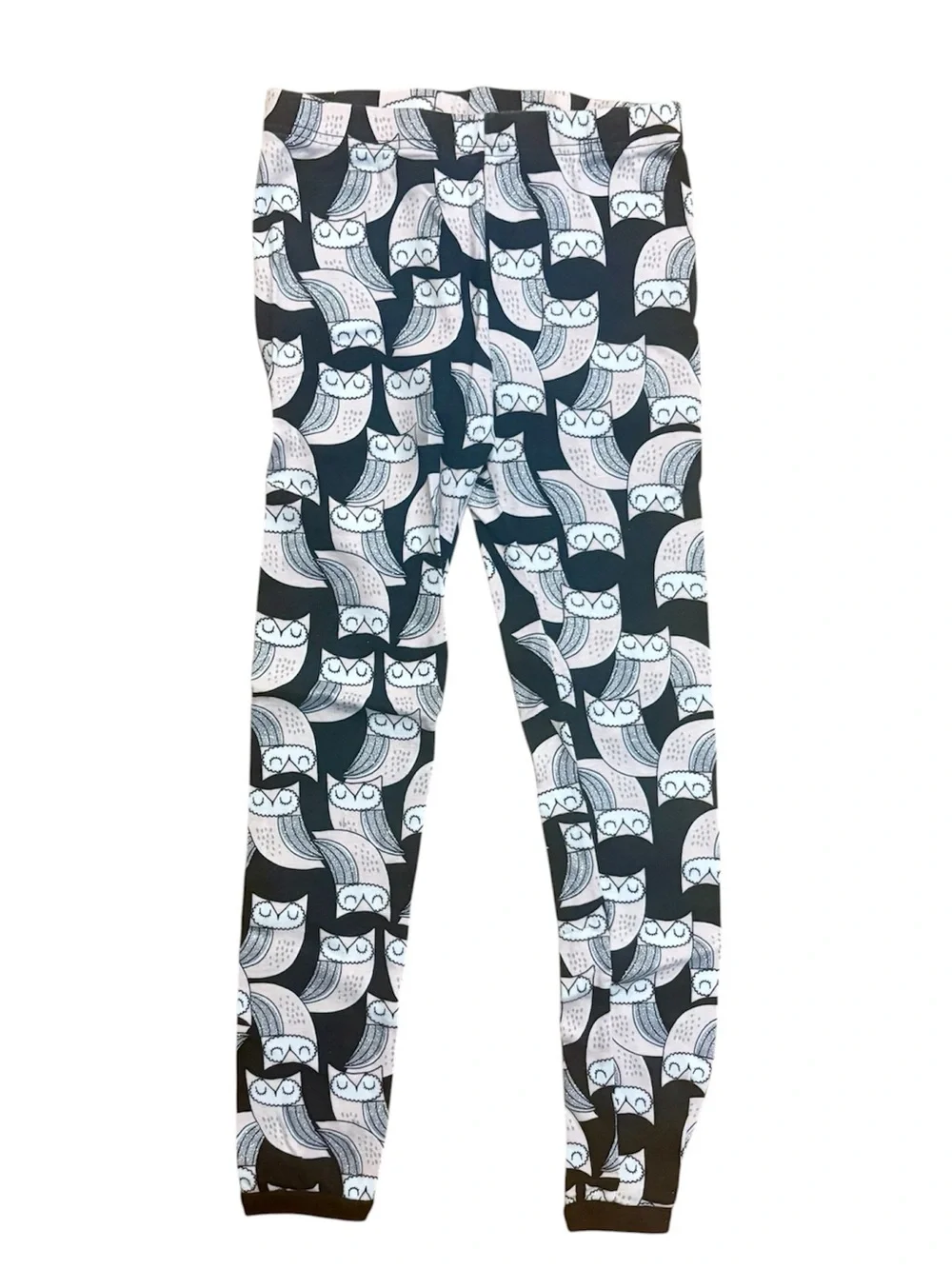 Simple Joys pale pink and black owl 99% not sleepy pajama set, size 8